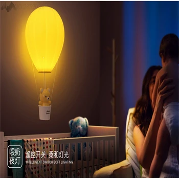 Touch Tālvadības pults Karstā Gaisa Balonu Nakts Apgaismojums, Bērnu Istabas Gultas Lampa, Guļamistaba USB Uzlādes Bērnu Barošanai Bērnu Apgaismojums
