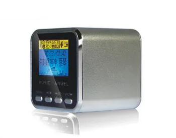 Mūzikas Eņģelis JH-MD08D LCD Displejs Skaļruņu atbalsts MicroSD /TF Kartes /Line-MP3 Atskaņotājs, Mini FM Radio, Modinātājs