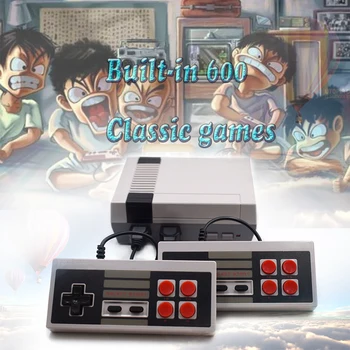 Retro Mini TV Rokas Ģimenes Atpūta Video Spēļu Konsole, iebūvēta 600 Klasiskās Spēles Dual Gamepad Spēļu Spēlētājs