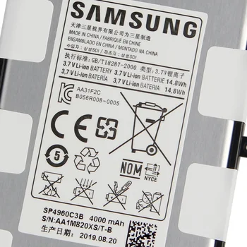 Oriģināls Samsung Akumulatora SP4960C3B Samsung GALAXY Tab 7.0 Plus P3110 P3100 P6200 P6210 Patiesu Planšetdatora Akumulatoru 4000mAh