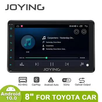 JOYING Android 10.0 galvas vienības GPS Navigatio stereo 4 gb RAM+64GB Auto radio player 8