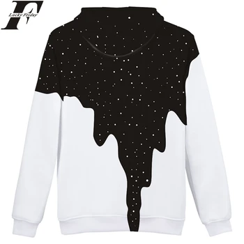 Aikooki Karstā Izlijis Piens Kosmosa Galaxy 3D Hoodies sporta Krekls Sievietēm/Vīriešiem, Hoodies Regulāras sporta Krekls Modes Apģērbi Plus Izmērs 4XL