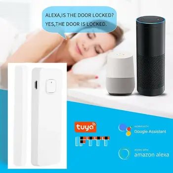 1Set WiFi Durvju Logu Sensors, Smart Alarm Sensors Nav Nepieciešama centrs Uzlādējams par IFTTT/Alexa/Google Home Sistēmas
