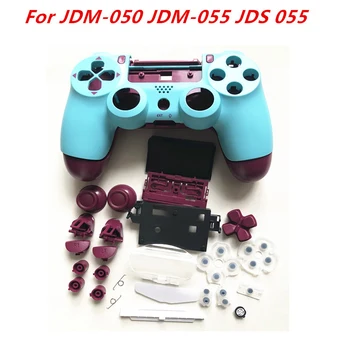 Korpusa Apvalks Gadījumā Vāks PS4 JDM-050, JDM-050,JDM-055 Gamepad Kontrolieris Nomaiņa Pilna Shell Pogas Mod Komplekts Blue Berry