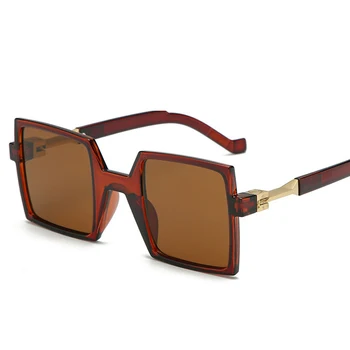 Ir 2021. Jaunu Laukumā Saulesbrilles Sieviešu Luksusa Zīmolu Dizainera Krāsains Saules Brilles Vintage Liels Rāmis Briļļu Vīriešu UV400 Oculos De Sol