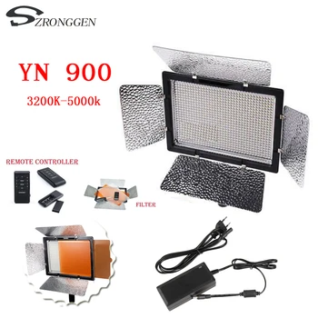 YONGNUO YN900 Augstajam CRI 95+ Bezvadu 3200K-5500K LED Video Gaisma Panelis,YN-900 900 Lampas Pupiņas 7200LM 54W+adapteris