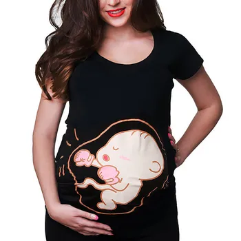 Vasaras Lakrosa Sieviešu T-krekli Slim Gudrs Drukāt grūtniecības un Dzemdību Aprūpes Topi O-veida Kakla Smieklīgi Īsām Piedurknēm Grūtniecības T krekls Grūtniecēm