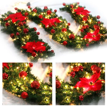 2.7 M Vainags Vainags Karājas Ornamentu, Apdare, LED Koku Rotangpalmas Jaunais Gads Krāsains rotājums Ziemassvētku Puse, Kāzu Mājās