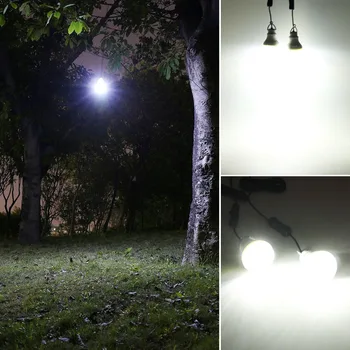 T SAULLĒKTA Lampa ar Saules bateriju Paneli Divas LED Spuldzes IP65 WaterProof Kempinga Telts Lampas Drošības Ziemassvētku Gaismas Āra Dārza Lig