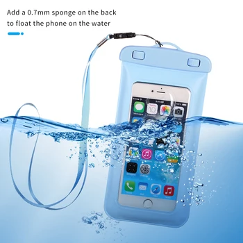 Ūdensizturīgs Tālrunis Soma, iPhone 11 Samsung A51 Universālā 6.5 Collu Karājas Kakla Pilnu Skatu, Caurspīdīga PVC Gadījumā ūdensdroša soma