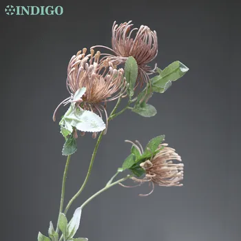 INDIGO - 5gab Violeta Krizantēmu Liels Daisy Home Dekoratīva Mākslīgo Ziedu Augstas Kvalitātes Kāzu, Banketu Puse, Bezmaksas Piegāde