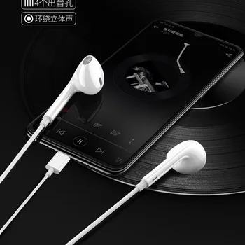 Jaunu Digitālo C Tipa Austiņas HD Stereo In-ear Tipa C Earbuds, Mic/Tālvadības pults, Lai Meizu 16S Pro Google Pikseļu 2 3 4 HTC U11