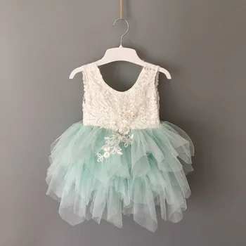 Baby Toddler meitenes, 1. dzimšanas dienu mežģīņu kleita bērnu tutu puse kleita smalku ziedu izšuvumi kleita princese vestido