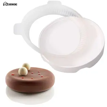SHENHONG 3D Apaļā Silikona Kūka Pelējuma Mousses saldējums Šifona Kūkas Cepšanas Panna Dekorēšanas Bakeware Instrumenti, Piederumi