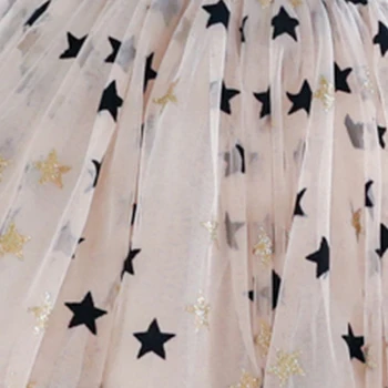 Vasarā Meitenes Princese Kleitas Bērnu Girls Zvaigzne Modelis Ar Īsām Piedurknēm Kleita Kokvilnas Bērni Zīdainis, Kuru Linuma Acs Bumbu Tērpu Apģērbs
