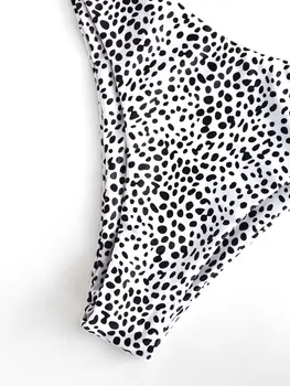 ZAFUL Dzīvnieku Print Frilled Savilcēja Lenta Bikini Komplekts Strapless Leopards Drukāt Peldkostīmu Tie Izgriezums Augstas Samazināt Sievietes Bikini Peldkostīmi Jaunas