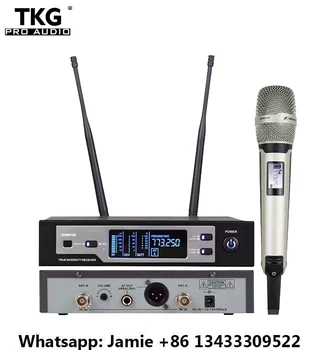 Taisnība daudzveidību 620-670Mhz melnā zelta KTV karaoke skatuves sniegumu skm9100 austiņas atloks profesionālo bezvadu mikrofonu