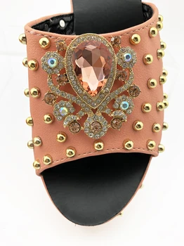 Jauno Modes ķīlis papēža sieviešu kurpes ar somām itāļu Sievietes Augstu Kvalitāti, ar Spīdošs Kniedes Kāzu