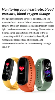 Jaunā M5 Smart Joslā Sirdsdarbību, asinsspiedienu Veselības Ūdensnecaurlaidīgas Smart pulksteņi M5 Band Bluetooth skatīties Impulsa lentes Fitnesa Tracker