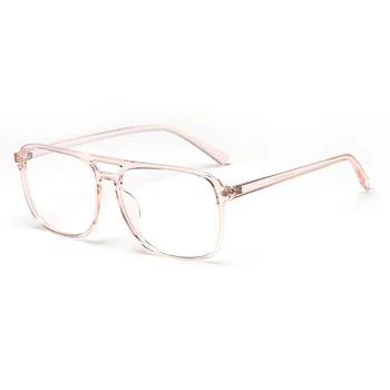 SHAUNA Comforatable TR90 Sieviešu Laukumā Optiskās Brilles Retro Dubultā Tilti Vīriešiem, Caurspīdīgu Karkasu