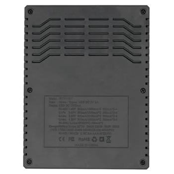 BTY-V407 Akumulatoru Lādētāju Li-ion Dzīves Ni-MH, Ni-CD Smart Ātru Lādētāju 18650 26650 6F22 9V AA AAA 16340 14500 Akumulatora Uzlādes