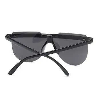 LongKeeper Flat Top Lielgabarīta Saulesbrilles Sieviešu Luksusa Modes Kārtas bez apmales Saules Brilles Sieviešu Vintage Leoparda Toņos UV400