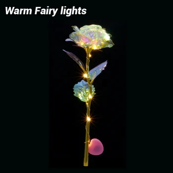 Romantiska Krāsains LED Pasaku Rožu Mākslīgā Galaxy Rožu Ziedi Meiteni, Draugu Valentīna Diena Dāvanu Kāzu Puse, Mājas Dekoru