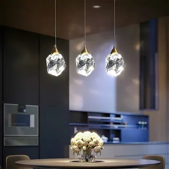 Mūsdienu luksusa visi-vara kristāla lampu restorāns LED lustras Ziemeļvalstu mājas iekštelpu apgaismojums, guļamistaba, virtuve Piekariņu Gaismas