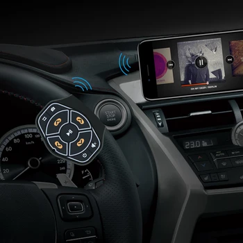 Bluetooth Automašīnas Stūres Rata Tālvadības Mūzikas Audio Uztvērēju Adapteri iphone Auto Piederumi