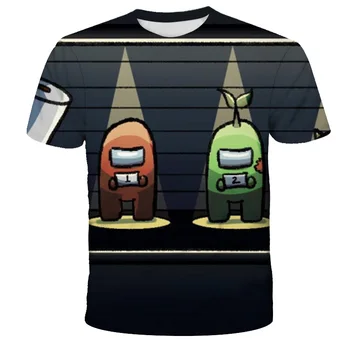Starp Mums Atdzist 3D T Krekls Vasaras Modes Īsām Piedurknēm O-veida Kakla t-veida Topi Bērnu Spēle Harajuku T-Krekli Bērniem Zēnu Apģērbi