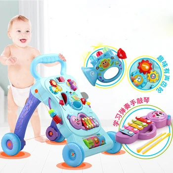 2019 jaunus bērnu ratiņus, staiguļus rotaļlietas anti-apgāšanās mācību pastāvīgā pastaigu bērnu ratiņiem, multi-funkciju, ar mūziku