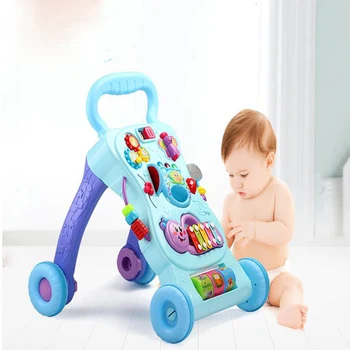 2019 jaunus bērnu ratiņus, staiguļus rotaļlietas anti-apgāšanās mācību pastāvīgā pastaigu bērnu ratiņiem, multi-funkciju, ar mūziku