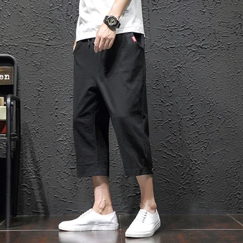 Veļa, Vīriešu Bikses, Liela Izmēra Gadījuma Plānas Vasaras Vintage Vīriešu Kabatas Bikses Vaļīgas Streetwear Hip Hop Roupas Īsās Treniņbikses XX60MS