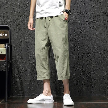 Veļa, Vīriešu Bikses, Liela Izmēra Gadījuma Plānas Vasaras Vintage Vīriešu Kabatas Bikses Vaļīgas Streetwear Hip Hop Roupas Īsās Treniņbikses XX60MS