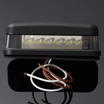 2gab LED numura zīmju Apgaismojuma Aizmugures Numura zīmes Lukturi Kravas automašīnu Piekabes Lampas 10-30V E11 Caravan VAN Ūdensizturīgs