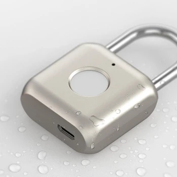 Xiaomi Uodi Smart pirkstu Nospiedumu piekaramo atslēgu Kitty USB Ūdensizturīgs Elektronisko pirkstu Nospiedumu Slēdzene Mājas Anti-theft Bagāžas Gadījumā Drošības