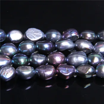 Melns dabiskie Saldūdens Pērles, krelles dabas monētas nelegālo nekustamā Kultivētas pērles biezumu 9-10mm rotaslietas, padarot sievietes dāvanas diy