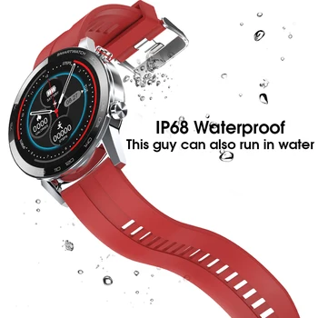 DOOLNNG L16 Smart Skatīties Vīrieši EKG+PPG IP68 Ūdensnecaurlaidīga Bluetooth Mūzikas asinsspiediens, Sirdsdarbības Fitnesa Tracker Sporta Smartwatch