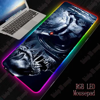 Mairuige Predator Spēļu Pele Spilventiņu Lielu peles paliktnis RGB Dators Gamer MausePad Galda LED Backlit Xxl Tastatūras Galda Mat Csgo