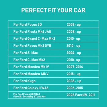 2gab Canbus LED Skaits numura zīme Gaismu Ford Focus 5D Fiesta Mondeo MK4 C-Max MK2 S-Max Kugas Galaxy 6000K Balts Auto Lampas