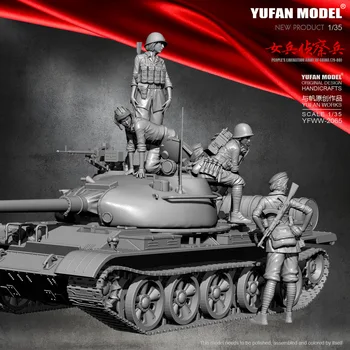 1/35 Sveķu Attēls Komplekti Yufan Modeli, Sieviete scout Modelim Sevis samontēt YFWW-2066
