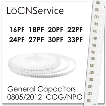 LoCNService Kondensatori 4000PCS 0805 2012 COG/BPO RoHS 50V 5% 16PF 18PF 20PF 22PF 24PF 27PF 30PF 33PF SMD Augstas kvalitātes
