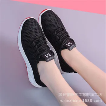 2020. gada vasarā jaunu elpojošs dāmas ikdienas apavi viegli un ērti sporta apavi sieviešu neto kurpes korejiešu studentu kurpes