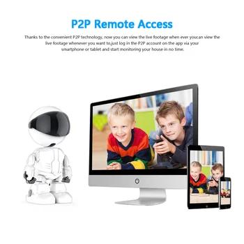 Balts Baby Monitors HD 1080P Mākonis Home Security, IP Kameras Robots Intelligent Auto Izsekošana, WiFi, Kamera, Bezvadu Baby Phone YCC365
