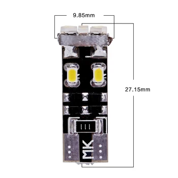10 gab./Daudz T10 canbus led gaismas w5w T10 10smd 1206 LED brīdinājuma canceller indikators auto canbus likvidēšana apgaismojums