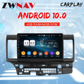 10.2 Collu automašīnas Radio, GPS Navigācija ar canbus, par Mitsubishi LANCER Android10 2008-ar Touch Screen SWC WiFi, Bluetooth