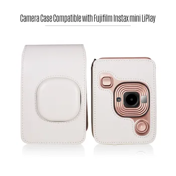 Portatīvo Instant Kameru Somas Filmu Foto Kameru PU Segtu Plecu Soma, par Fujifilm Fuji Instax mini LiPlay Kameras Piederumi