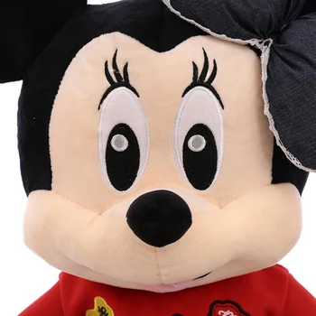 60-80cm Disney Liels Bowknot Mickey Minnie Plīša Rotaļlietas Augstas Kvalitātes Mickey Mouse Mīkstu Pildījumu Lelles Bērniem, Bērnu Dzimšanas dienas Dāvana