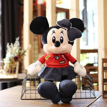 60-80cm Disney Liels Bowknot Mickey Minnie Plīša Rotaļlietas Augstas Kvalitātes Mickey Mouse Mīkstu Pildījumu Lelles Bērniem, Bērnu Dzimšanas dienas Dāvana