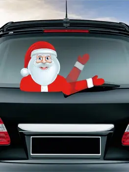 Ziemassvētku Uzlīmes Aizmugurējā Stikla Tīrītāja Decal Uzlīmes Vējstikla Tīrītājs Decal Tagus Auto Uzlīmes Aizmugurējā Stikla Tīrītāja Cute Santa Claus Vicināšanu